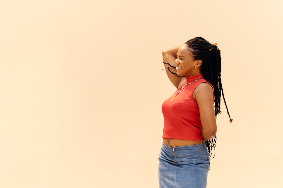 Photo red hair clothes