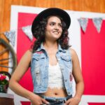 Photo denim vest